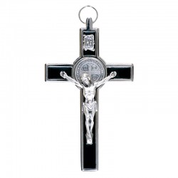 Cruz de San Benito esmaltada en negro